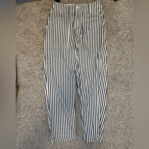 Brixton Womens 24 Striped Black and White Pants